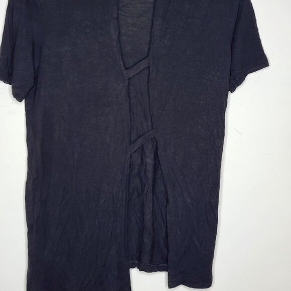 Cheap Monday Black Cutout Back Short Sleeve T Shirt, sz M - Picture 8 of 8